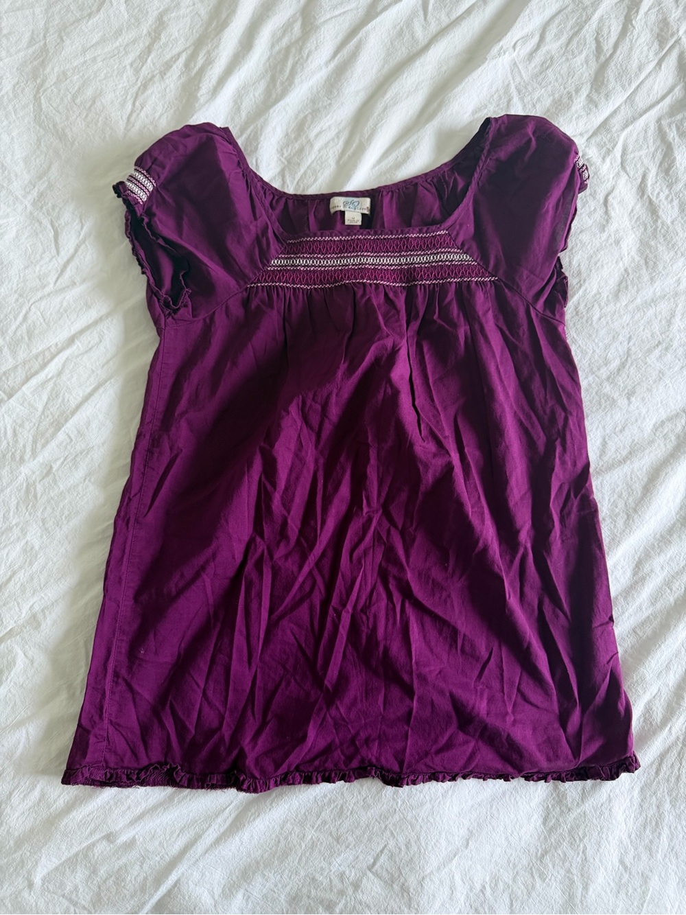 Vintage So Wear it Declare it Whimsical Women’s Short Sleeve Scoop Neck Top M